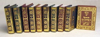 Miniature Set of 18 Books for Dollhouses [MJD 2100]
