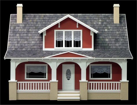 Classic bungalow store dollhouse kit
